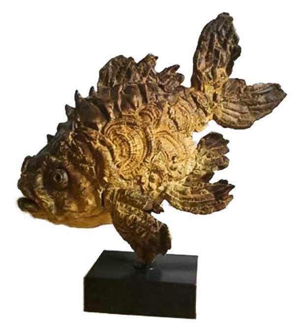 Pieter Vanden Daele Bronze Fisch „Valerius“ in Starnberg